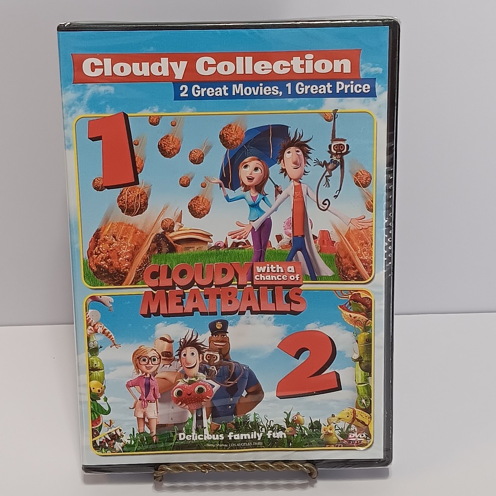 Cloudy with a Chance of Meatballs 1 & 2 DVD Region 1 Bill Hader Sealed NEW #4